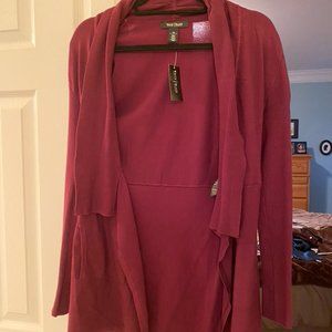 White House Black Market Burgundy Cardigan NEW